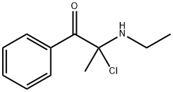 Propiophenone, 2-chloro-2-(ethylamino)- (7CI) Struktur