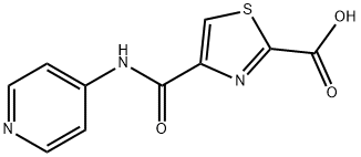 2-Thiazolecarboxylic  acid,4-[(4-pyridinylamino)carbonyl]- Struktur