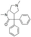 N,N-dimethyl-2-(1-methylpyrrolidin-3-yl)-2,2-diphenyl-acetamide Struktur