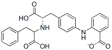 N-(1-carboxy-2-phenylethyl)phenylalanine-4-aminobenzoate Struktur