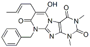 Pyrimido[2,1-f]purine-2,4,8(1H,3H,9H)-trione,  7-(2-butenyl)-6-hydroxy-1,3-dimethyl-9-(phenylmethyl)-  (9CI) Struktur