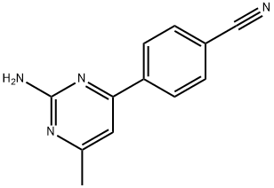 4-(2-AMINO-6-METHYLPYRIMIDIN-4-YL)BENZONITRILE Struktur