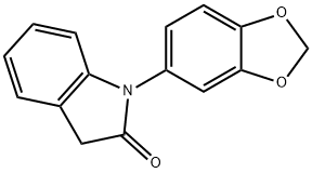 1-benzo[1,3]dioxol-5-yl-1,3-dihydro-indol-2-one Struktur