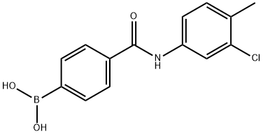 4-(3-CHLORO-4-METHYLPHENYLCARBAMOYL)PHENYLBORONIC ACID Struktur