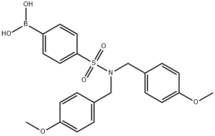 4-(N,N-BIS(4-METHOXYBENZYL)SULFAMOYL)PHENYLBORONIC ACID Struktur