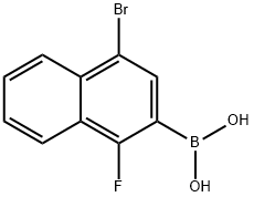 4-BROMO-1-FLUORO-2-NAPHTHALENEBORONIC ACID Struktur