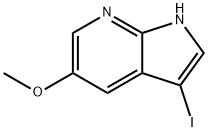 3-IODO-5-METHOXY-1H-PYRROLO[2,3-B]PYRIDINE Struktur