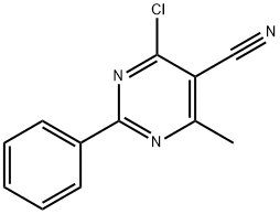 4-chloro-6-Methyl-2-phenylpyriMidine-5-
carbonitrile Struktur