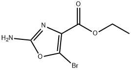 4-Oxazolecarboxylic acid, 2-amino-5-bromo-, ethyl ester Struktur