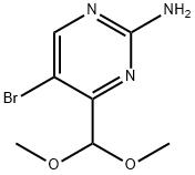 2-AMINO-5-BROMO-4-DIMETHOXYMETHYLPYRIMIDINE Struktur