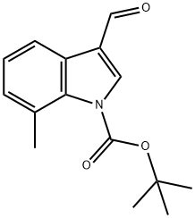 1-Boc-7-methyl-3-formylindole Struktur