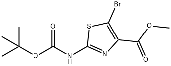 Methyl N-Boc-2-amnio-5-bromothiazole-4-carboxylate Struktur