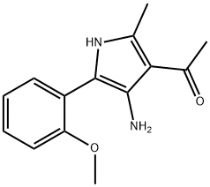 1-[4-amino-5-(2-methoxyphenyl)-2-methyl-1H-pyrrol-3-yl]ethanone Struktur