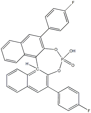 Dinaphtho[2,1-d:1',2'-f][1,3,2]dioxaphosphepin, 2,6-bis(4-fluorophenyl)-4-hydroxy-, 4-oxide, (11bR)- Struktur