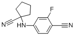 4-(1-CYANOCYCLOPENTYLAMINO)-2-FLUOROBENZONITRILE Struktur