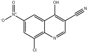 3-Quinolinecarbonitrile, 8-chloro-4-hydroxy-6-nitro- Struktur