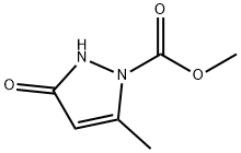 1H-Pyrazole-1-carboxylic  acid,  2,3-dihydro-5-methyl-3-oxo-,  methyl  ester Struktur