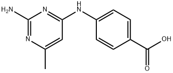 2-Amino-4-(p-carboxyanilino)-6-methylpyrimidine Struktur