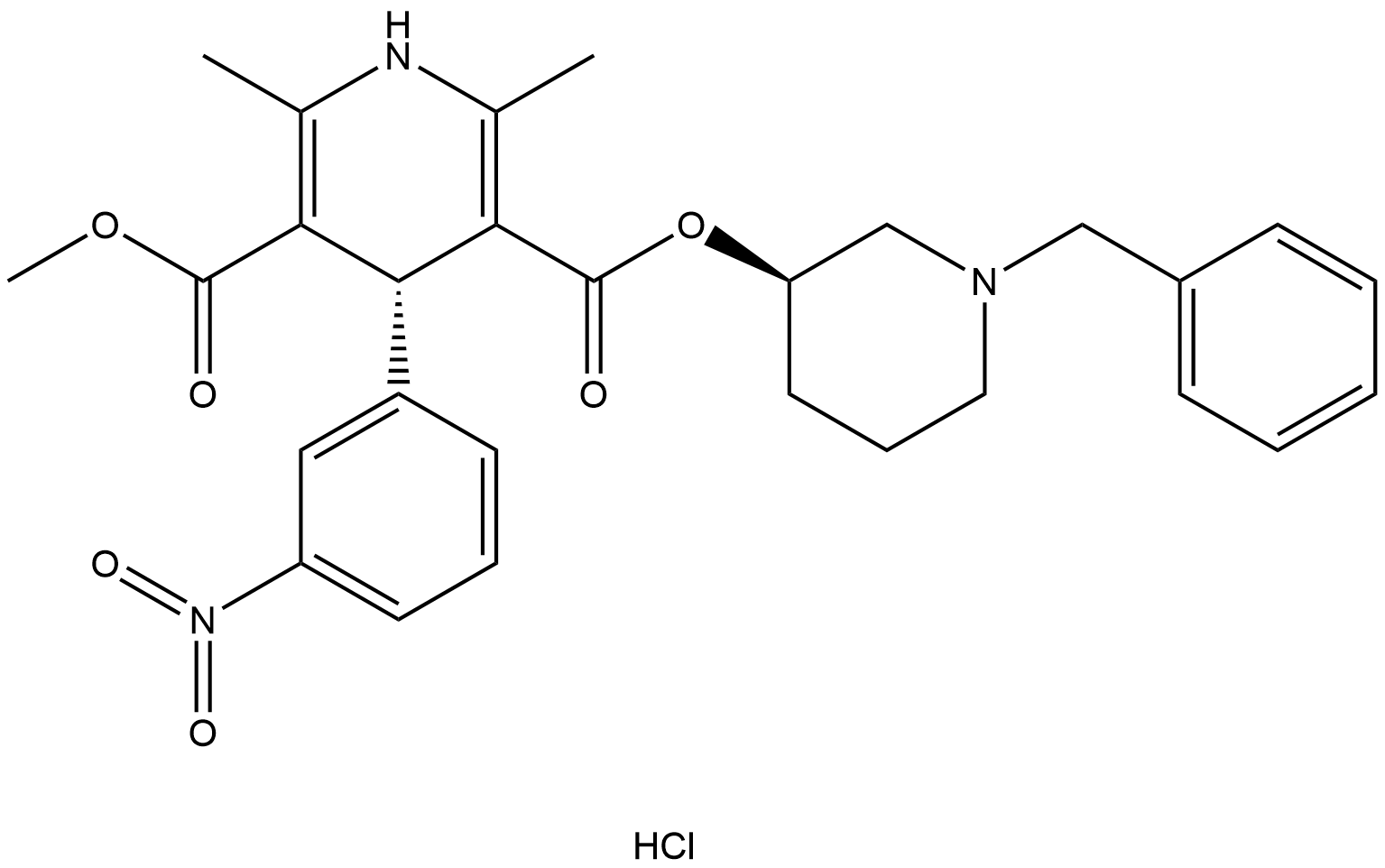 Benidipine hydrochloride Structure