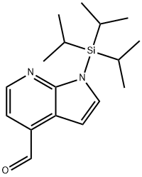 1H-Pyrrolo[2,3-b]pyridine-4-carboxaldehyde, 1-[tris(1-methylethyl)silyl]- Struktur