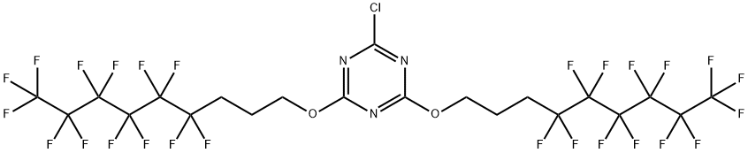 F26  CDMT,  2-Chloro-4,6-bis(4,4,5,5,6,6,7,7,8,8,9,9,9-tridecafluorononyloxy)-1,3,5-triazine Struktur