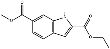 2-ethyl 6-methyl-2,6dicarboxylate 1H-indole Struktur