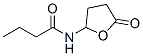 Butanamide,  N-(tetrahydro-5-oxo-2-furanyl)- Struktur