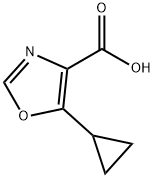 5-CYCLOPROPYL-1,3-OXAZOLE-4-CARBOXYLIC ACID Struktur