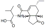 N-[[(3aS)-6α-Ethyl-2,3,3aβ,6,7,7aβ-hexahydro-1-oxo-1H-indene-4-yl]carbonyl]-L-valine Struktur