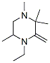 Piperazine, 4-ethyl-1,2,2,5-tetramethyl-3-methylene- (7CI) Struktur