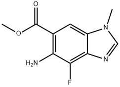 Methyl 5-aMino-4-fluoro-1-Methyl-1H-benzo[d]iMidazole-6-carboxylate Struktur