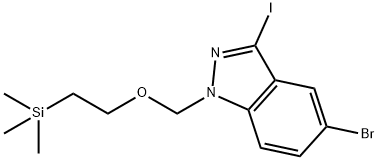 1H-Indazole, 5-broMo-3-iodo-1-[[2-(triMethylsilyl)ethoxy]Methyl]- Struktur