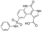 3H-Pyrrolo[2,3-c]quinoline-1-carboxylic  acid,  4,5-dihydro-4-oxo-8-[(phenylamino)sulfonyl]- Struktur