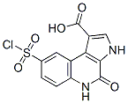 3H-Pyrrolo[2,3-c]quinoline-1-carboxylic  acid,  8-(chlorosulfonyl)-4,5-dihydro-4-oxo- Struktur