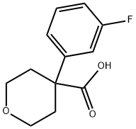 4-(3-FLUORO-PHENYL)-TETRAHYDRO-PYRAN-4-CARBOXYLIC ACID Struktur