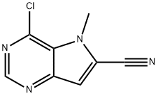 5H-Pyrrolo[3,2-d]pyrimidine-6-carbonitrile, 4-chloro-5-methyl- Struktur