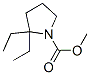 1-Pyrrolidinecarboxylic  acid,  2,2-diethyl-,  methyl  ester Struktur