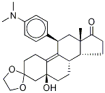 (5α,11β)-11-[4-(Dimethylamino)phenyl]-5-hydroxy-estr-9-ene-3,17-dione Cyclic 3-(1,2-Ethanediyl Acetal) Struktur