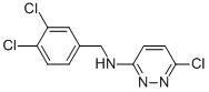 3-PYRIDAZINAMINE, 6-CHLORO-N-[(3,4-DICHLOROPHENYL)METHYL]- Struktur