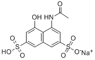 1-ACETAMIDO-8-HYDROXY-3,6-NAPHTHALENEDISULFONIC ACID MONOSODIUM SALT Struktur