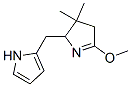 1H-Pyrrole,  2-[(3,4-dihydro-5-methoxy-3,3-dimethyl-2H-pyrrol-2-yl)methyl]- Struktur