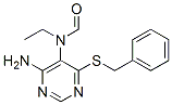 Pyrimidine, 4-amino-6-benzylthio-5-(N-ethylformamido)- Struktur