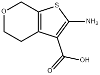 5H-thieno[2,3-c]pyran-3-carboxylic acid, 2-amino-4,7-dihyd Struktur