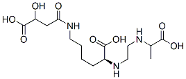 N2-[2-[(1-Carboxyethyl)amino]ethyl]-N6-(3-carboxy-3-hydroxy-1-oxopropyl)-L-lysine Struktur