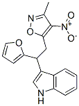 1H-Indole,  3-[1-(2-furanyl)-2-(3-methyl-4-nitro-5-isoxazolyl)ethyl]- Struktur