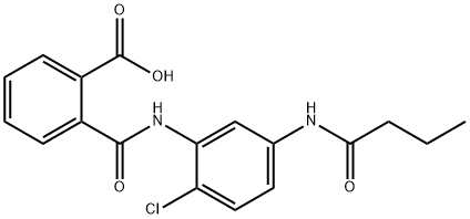 2-{[5-(BUTYRYLAMINO)-2-CHLOROANILINO]-CARBONYL}BENZOIC ACID Struktur