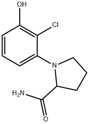 2-Pyrrolidinecarboxamide, 1-(2-chloro-3-hydroxyphenyl)- Struktur