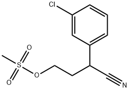 METHANESULFONIC ACID 3-(3-CHLORO-PHENYL)-3-CYANO-PROPYL ESTER
 Struktur