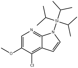 1H-Pyrrolo[2,3-b]pyridine, 4-chloro-5-methoxy-1-[tris(1-methylethyl)silyl]- Structure