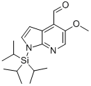 1H-Pyrrolo[2,3-b]pyridine-4-carboxaldehyde, 5-methoxy-1-[tris(1-methylethyl)silyl]- Struktur